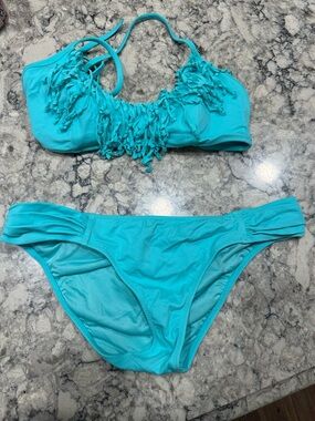 Women’s Fringe Bikini Set in Turquoise